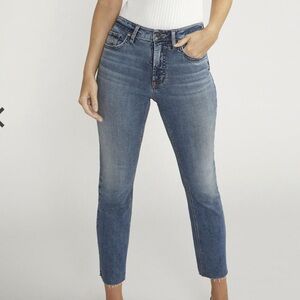 Silver Jeans Co Most Wanted Mid Rise Straight Jeans Indigo 28/27 New With‎ Tags